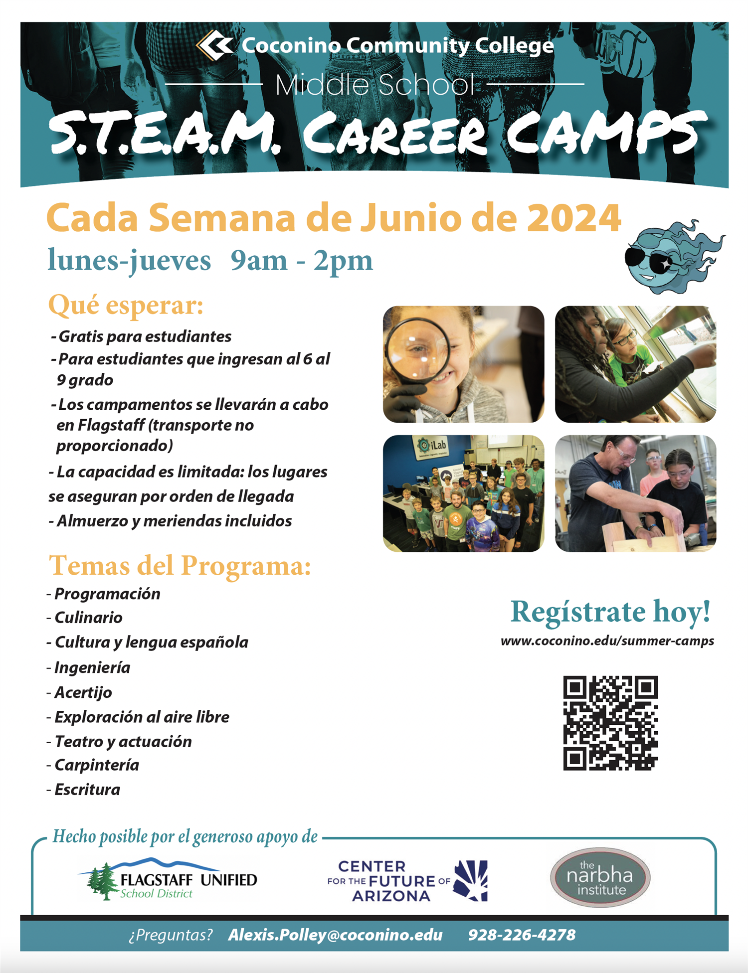 CCC Middle School STEAM Career Camps
